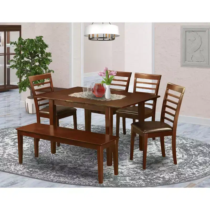 Dinette Table Set 5 Piece - Small Kitchen Table with Chairs - Modern Dining Set