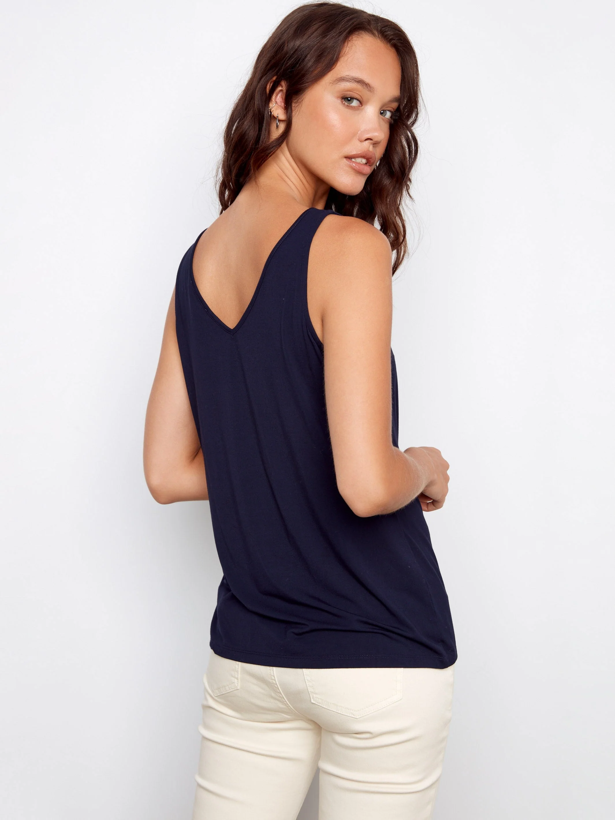 Reversible Soft Fabric Cami - Navy