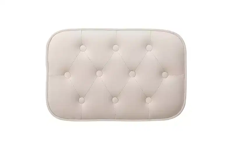 BirdRock Home Tufted Curve Ottoman - Velvet Foot Stool - Tan