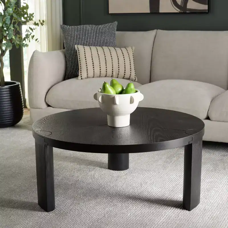 Round Coffee Table Black