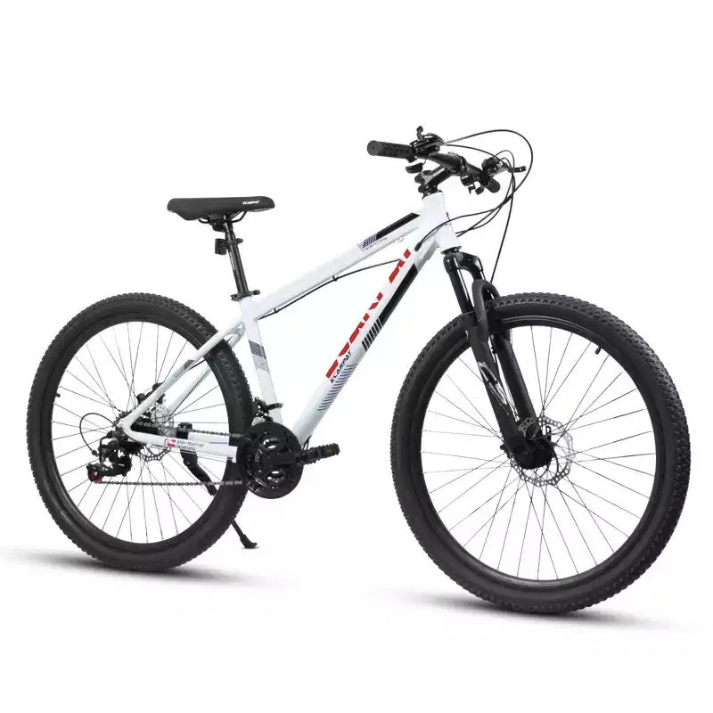 NAYSAYE Bicycle 27 Inch Mountain Bike with 21 Speed Shifter Suspension Fork and Disc Brakes for Men and Women, White, 53.54*7.68*28.35