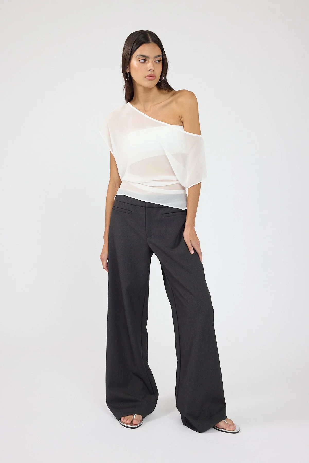 Mid Rise Pant Charcoal