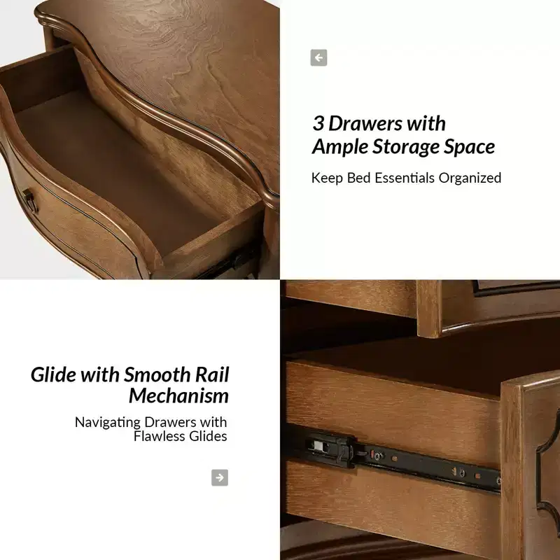 Linus 3-Drawer end table| ART OF LIVING DESIGNS