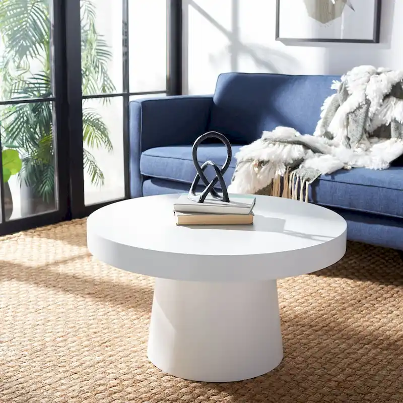 Berenice Paper Mache Round Coffee Table - 31.6 W x 31.6 L x 17.8 H - 32Wx32Dx18H