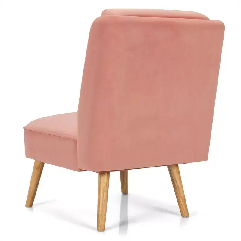 Velvet Accent Chair Single Sofa Chair Leisure Chair with Wood Frame