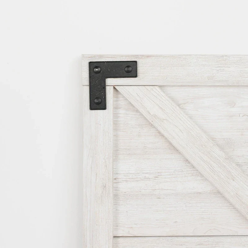 Signature Design by Ashley Shawburn Whitewashed Crossbuck Panel Headboard