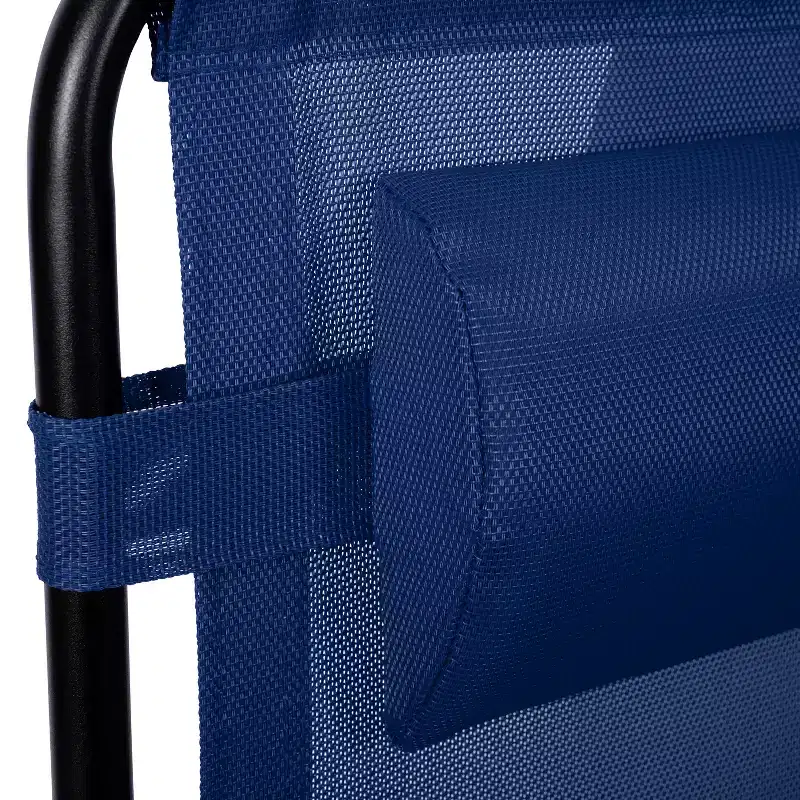 Merrick Lane Set of 2 Folding Mesh Upholstered Zero Gravity Chair with Removable Pillow and Cupholder Tray