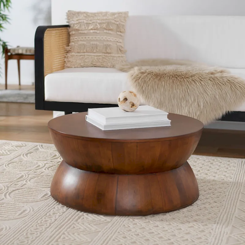 Mattye Modern Contemporary Round Coffee Table. - 30 W x 30 L x 14 H - 30Wx30Dx14H