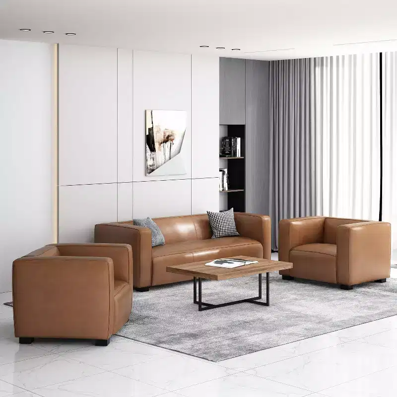 Christopher Knight Home Goyette Contemporary Faux Leather 3 Piece Living Room Sofa Set