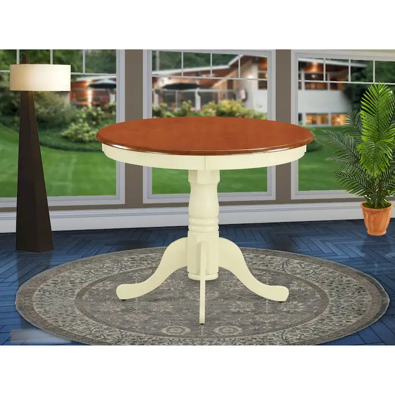 Round Pedestal Dining Table, 36x36 Inch (Finish Options)