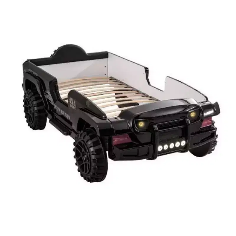 Royal Hampton SUV Twin Bed With Lights, Sound Effects, Black Faux Leather