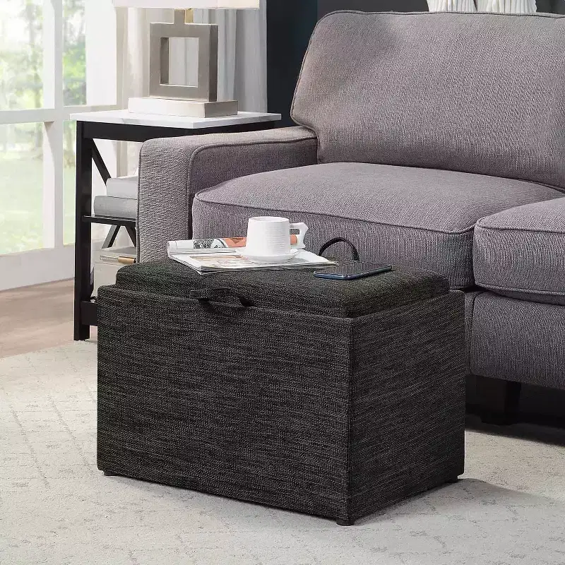 Comfort Accent Storage Ottoman with Reversible Tray