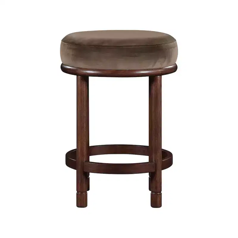Meridian Furniture,Monette Brown Velvet Counter Stool