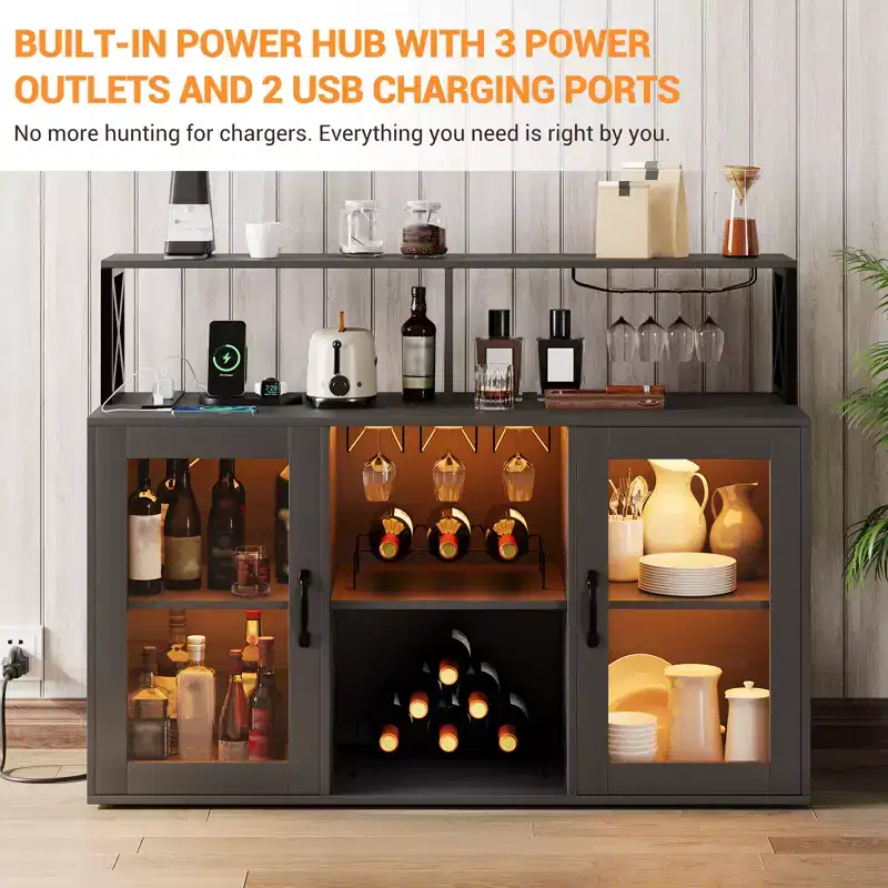 Coffee Bar Buffet Sideboard Storage