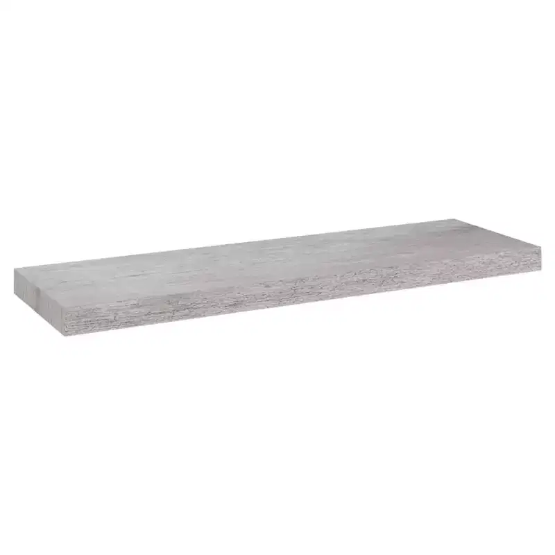 Wall Shelf Concrete grey Honeycomb MDF, metal 31.5 x 9.3 x 1.5 in