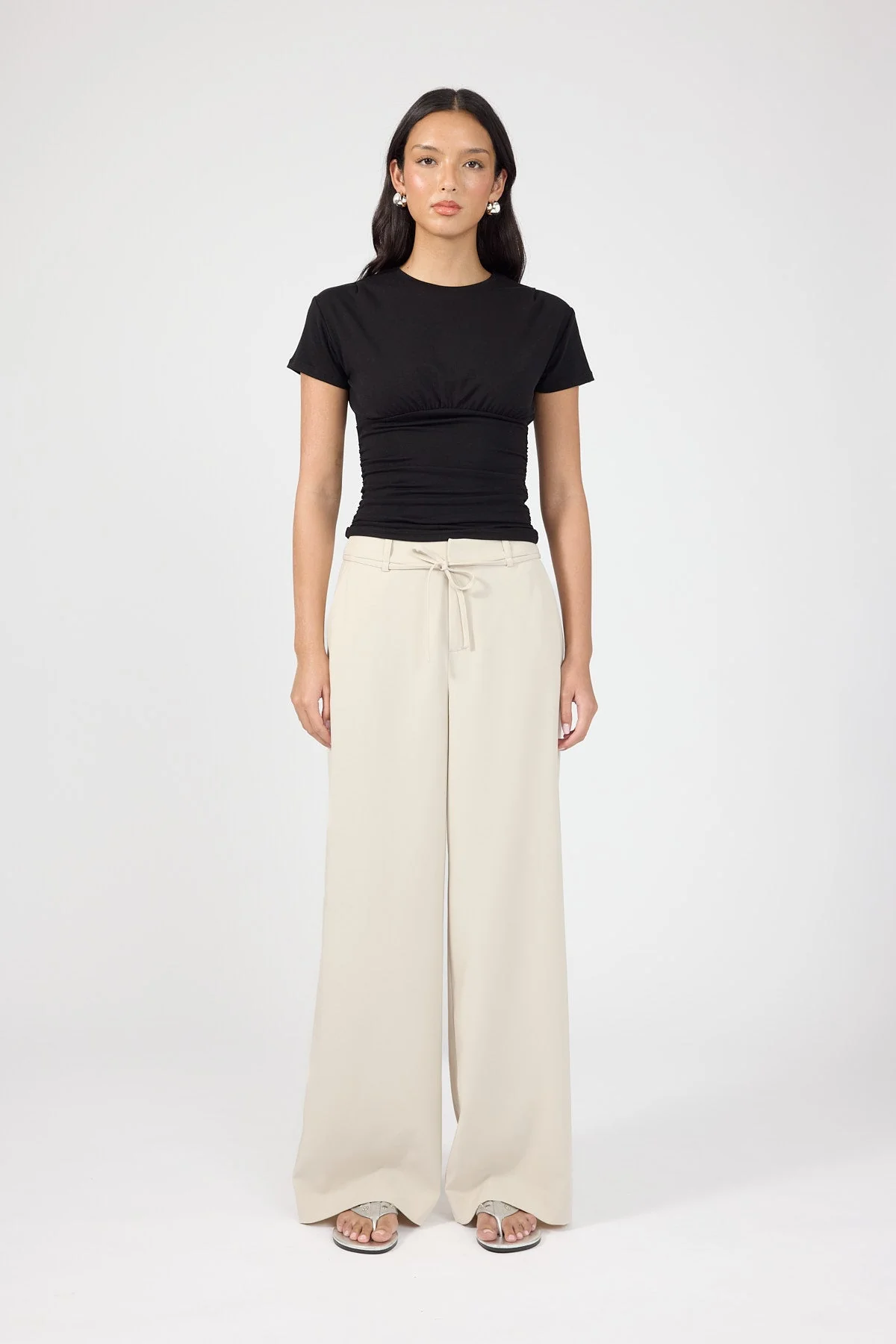 Mid Rise Pant Beige
