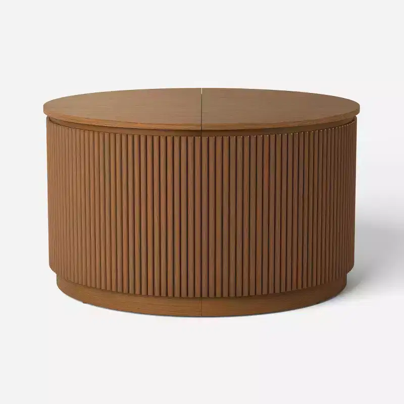 Lupine Reeded Storage Coffee Table with Removable Top Dark Brown - Threshold™