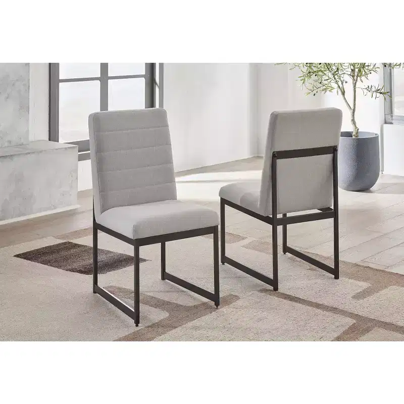 Signature Design by Ashley Tomtyn Modern Upholstered Dining Chairs, Set of 2, Beige