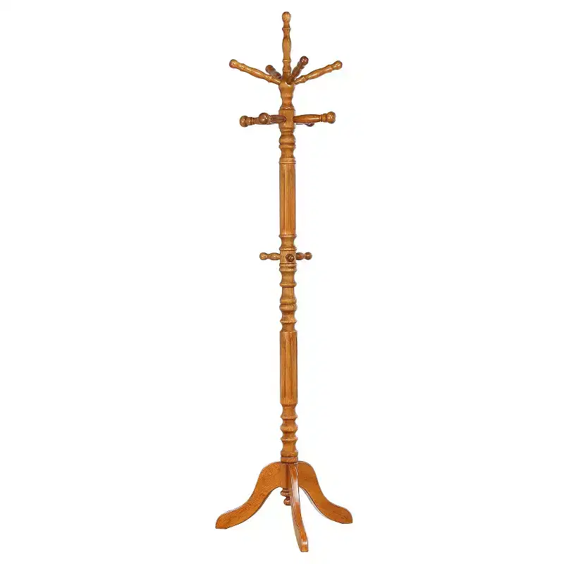 Okak Vintage Coat Rack with 11 Hooks, Freestanding Hall Tree with Space-Saving Design, Coat Tree for Entryway, Living Room, Bedroom, Brown