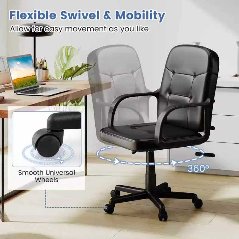Ergonomic Mid-Back Executive Office Swivel Computer Desk Chair
