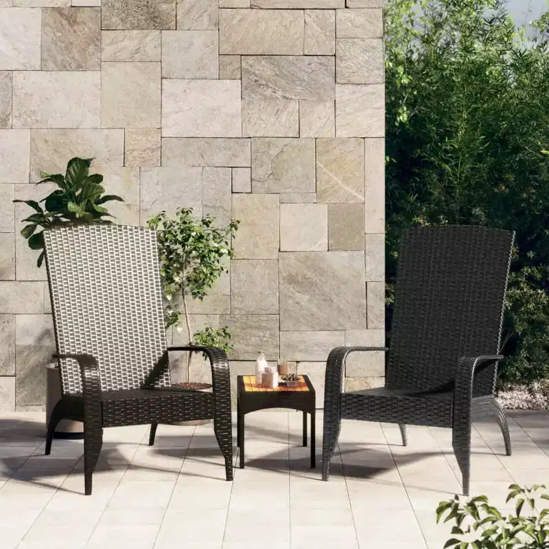 vidaXL Garden Adirondack Chair Poly Rattan