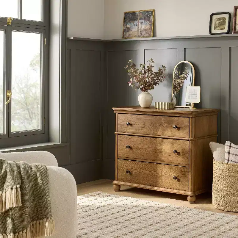 Classic 3 Drawer Wooden Vertical Dresser - Hearth & Hand with Magnolia