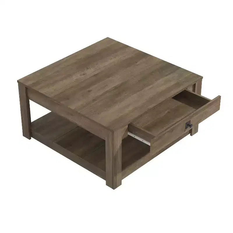 Galano Philia Coffee Table With Drawer - Knotty Oak