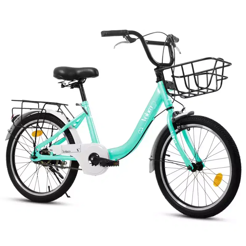Okak 20IN Kids Bike with Lightweight Steel Frame, Kids Cruiser Bikes with Coaster Brake & V-Brake, Mini Bike with Chain Guard & Rear Rack