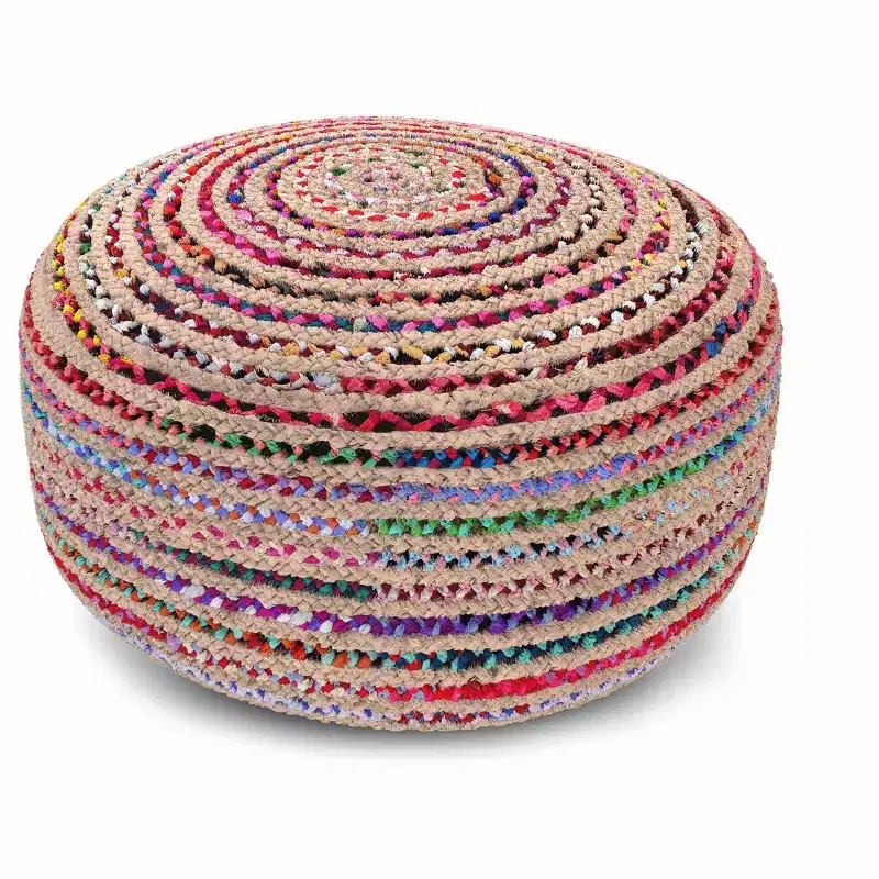 Mattise Boho Contemporary Round Large Pouf