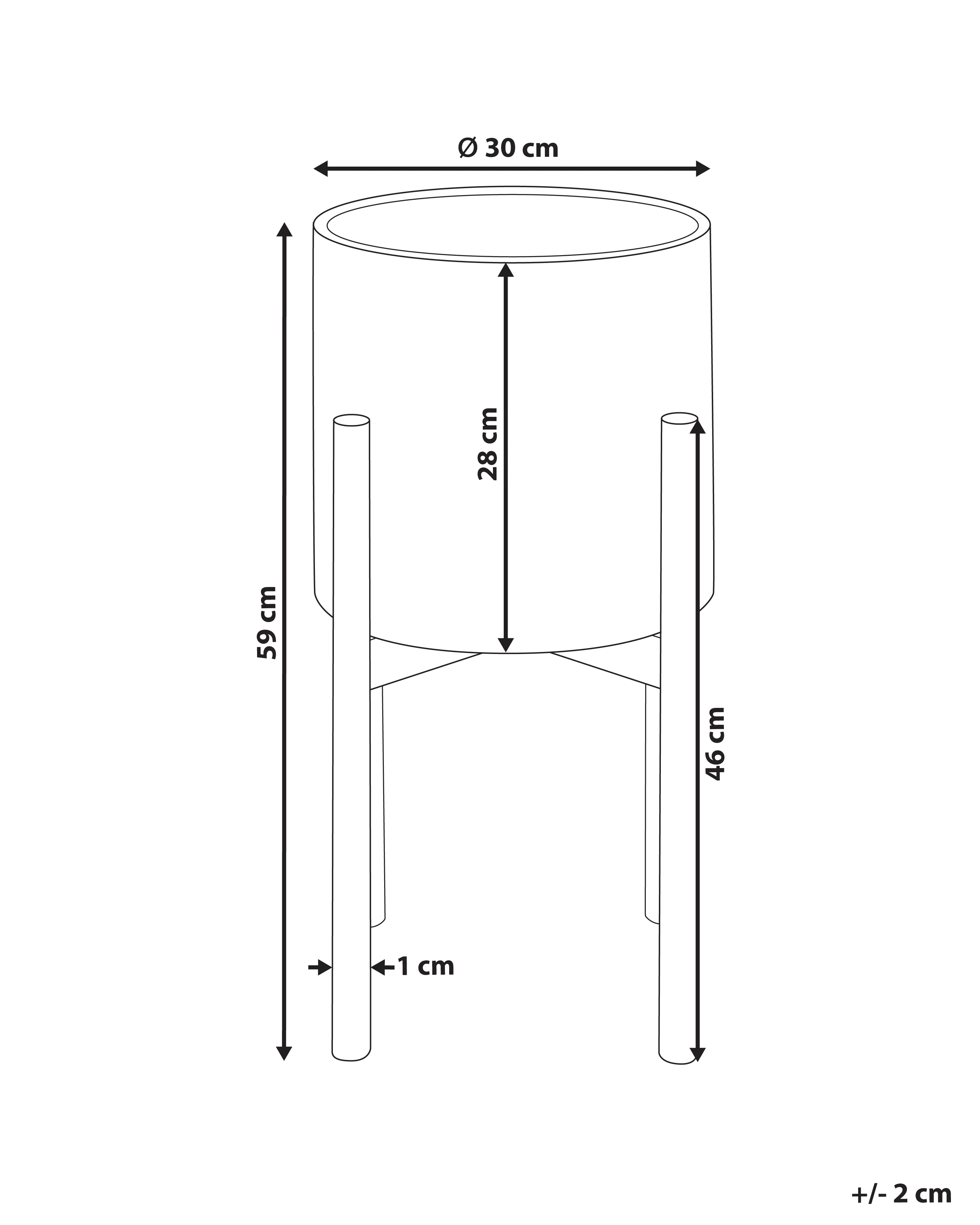 Vaso per piante rialzato Metallo 30 cm Grigio