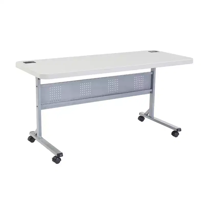 24"x60" Flip-N-Store Training Table Speckled Gray - Hampden Furnishings: Mobile, Nesting, Easy Storage