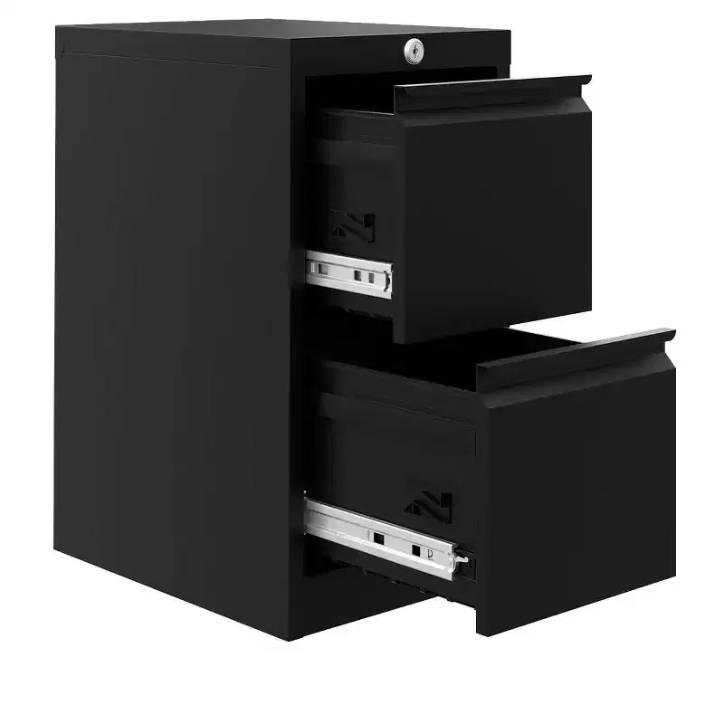 Metal Filing Cabinet with Lockable 2 Drawers, 38 x 45 x 73 cm Storage Cabinet for A4, Legal, Letter Files, Documents, Stationery