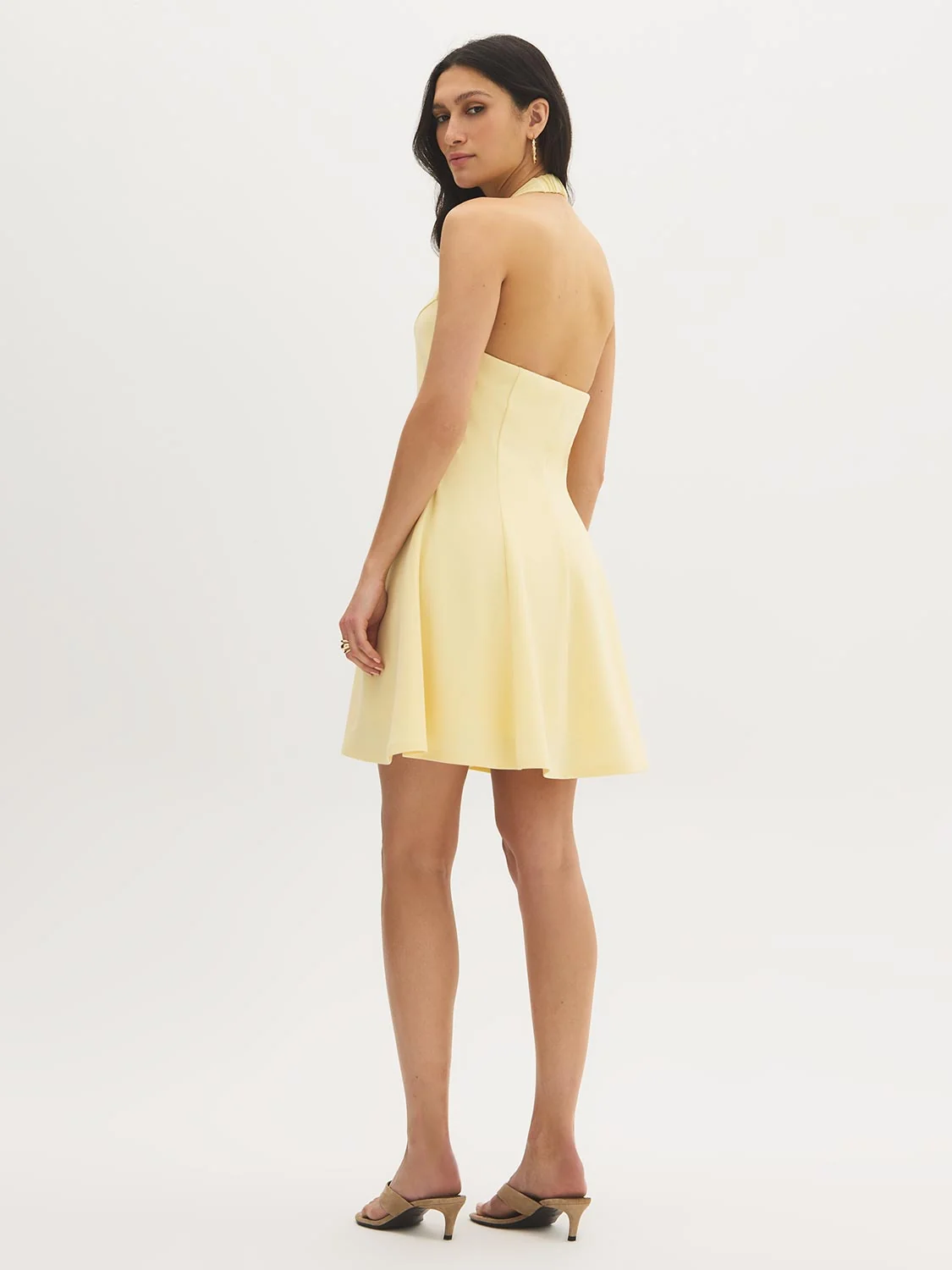 V-Neck Halter Mini Dress
