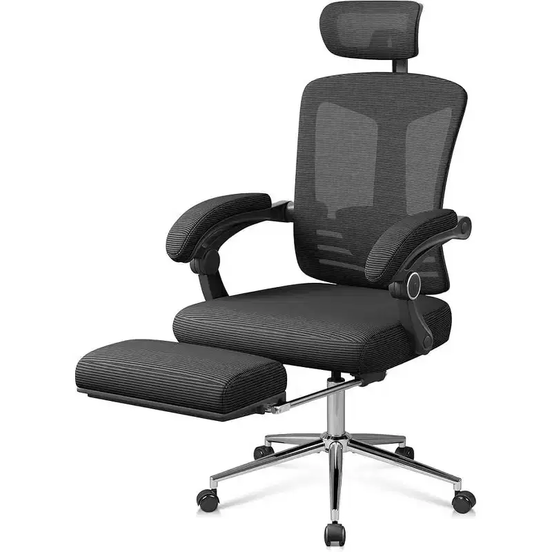 GALAXHERO Ergonomic High Back Office Chair with Footrest Big and Tall Adjustable Desk Chair Reclining with Lumbar Support SGS Class 4 Gas Lift
