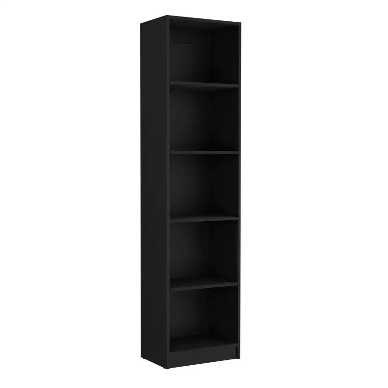 HomeStock 59.1 H. elm Finish 30% Recycled Paper Ladder Bookshelves 3 with Tier Shelves