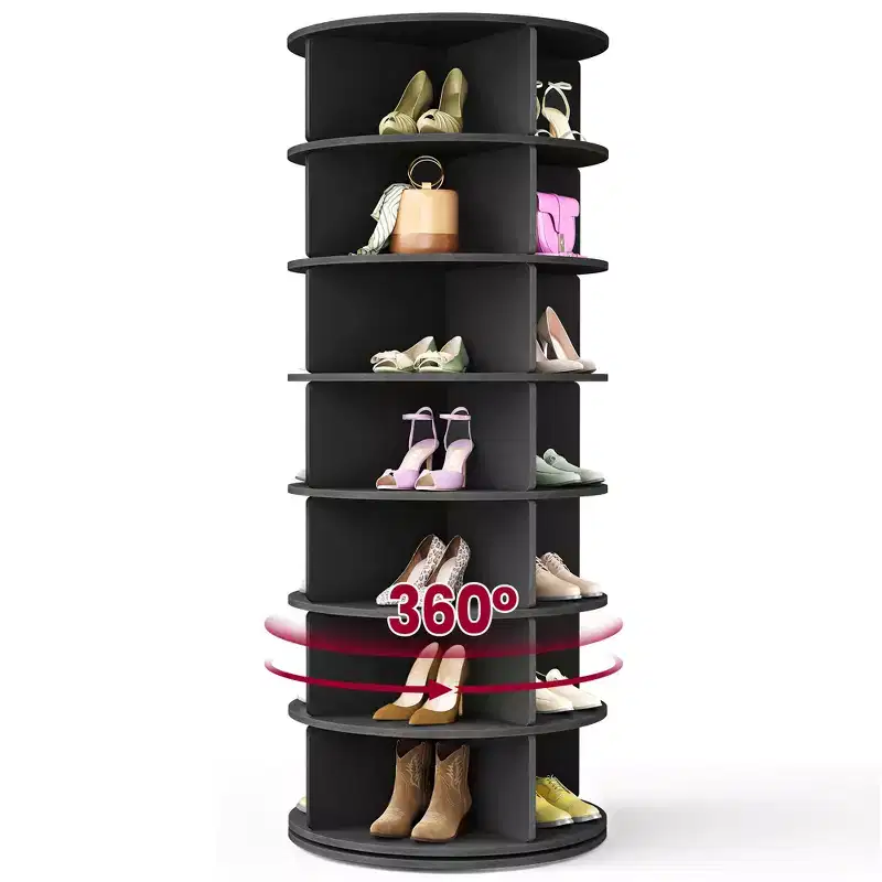 7-Tier Rotating Shoe Rack Tower – Spinning Shoe Organizer