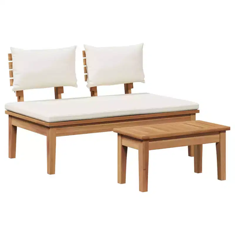 vidaXL Garden Bench 2 pcs Solid Teak wood