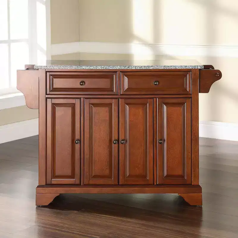 Lafayette Gray Granite Top Full Size Kitchen Island/Cart - Crosley