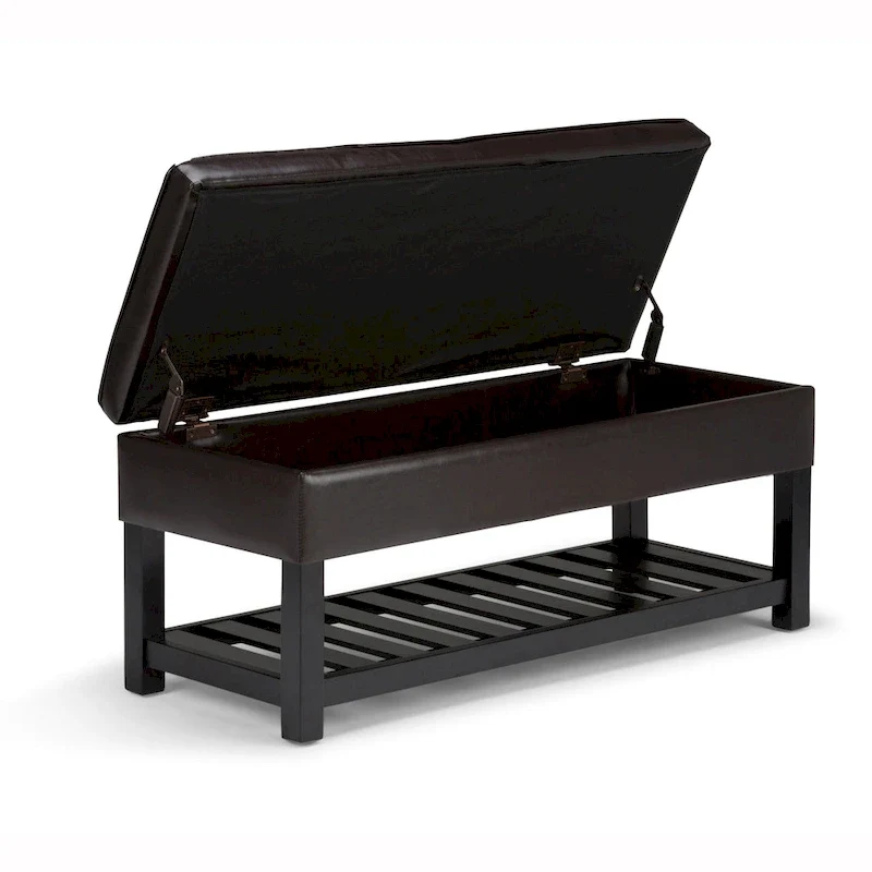 WYNDENHALL Essex 44 inch Wide Transitional Rectangle Ottoman Bench