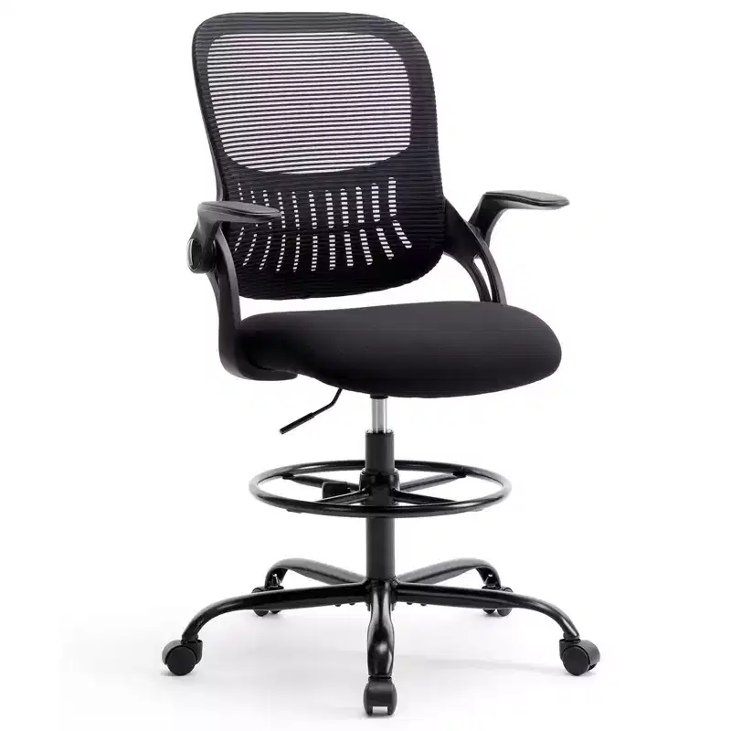 Ergonomic Office Chair for Standing Desk, Adjustable Height, Movable Armrest, Black