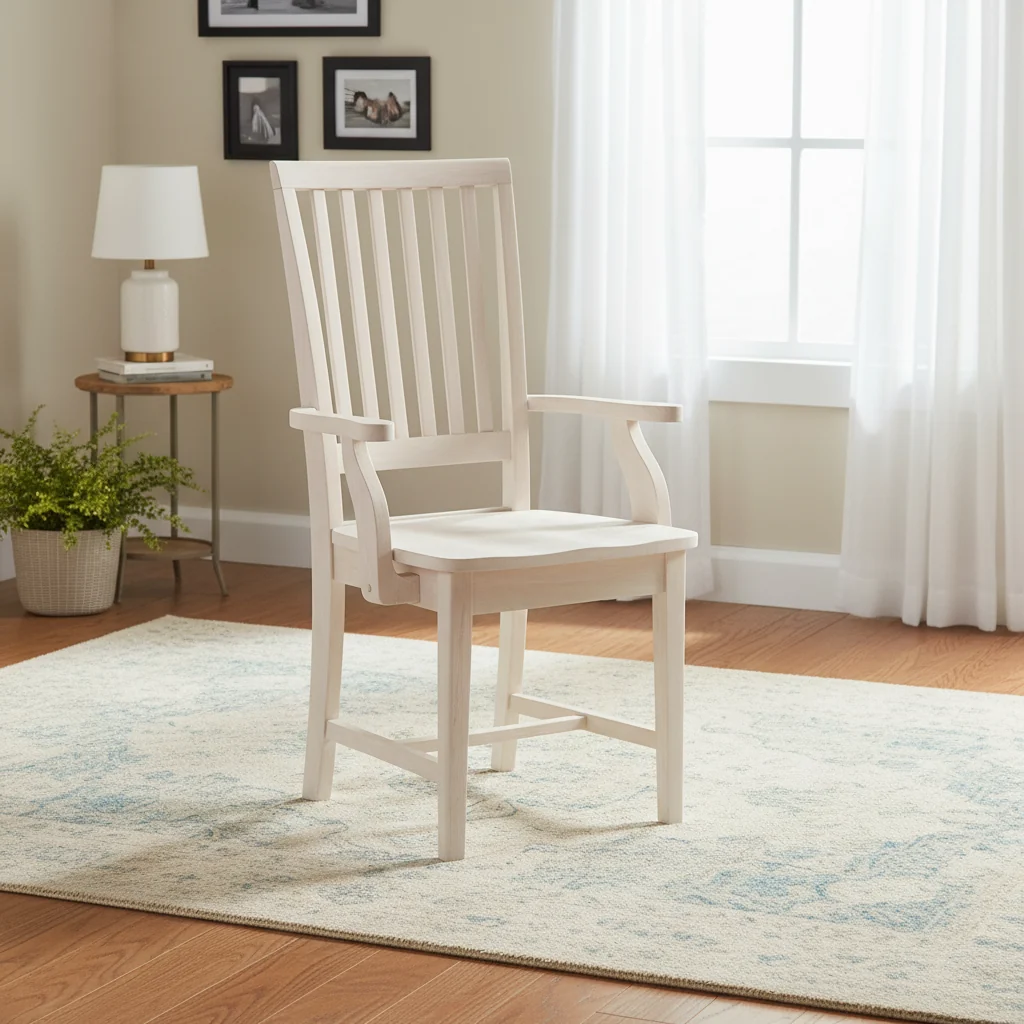Mission Side Chair with Arms – Unfinished Solid Wood