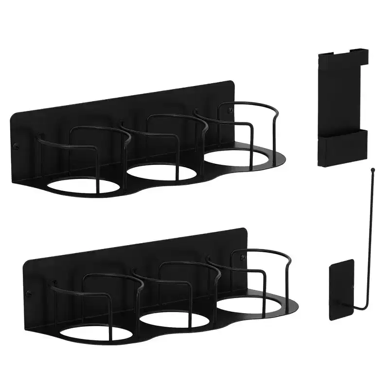 Cup Holder, Magnetic Organizer  4 Pack Fridge Cup Holder with Tumbler Lid & Straw Organizers Fits 30/40 Oz for Kitchen Office