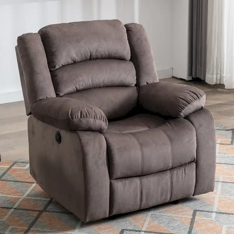 Electric Lift Power Recliner with Padded Arms and USB Port