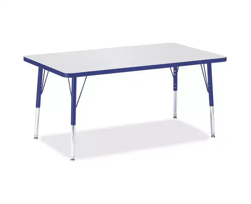Gray Top / Blue Legs Rectangular Activity Table, 30