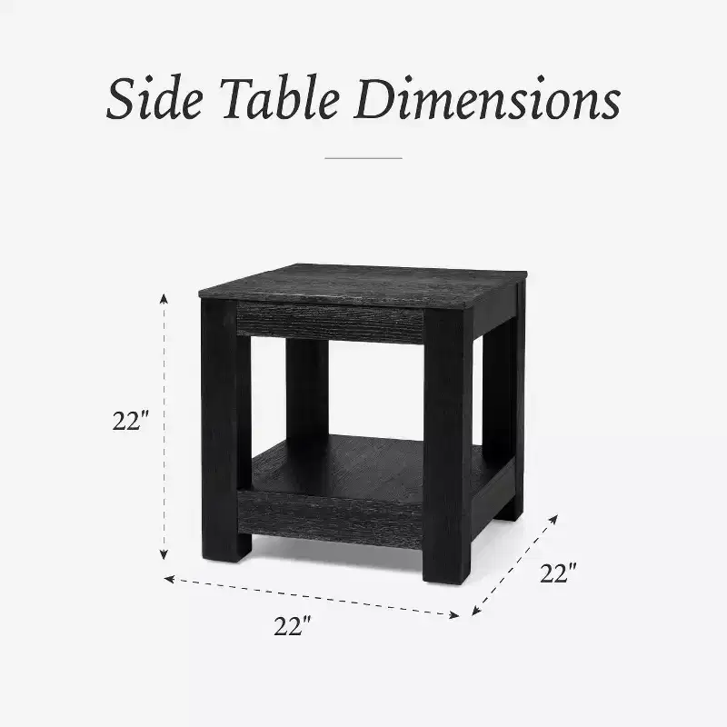 Maven Lane Paulo Wooden Side Table 22x22