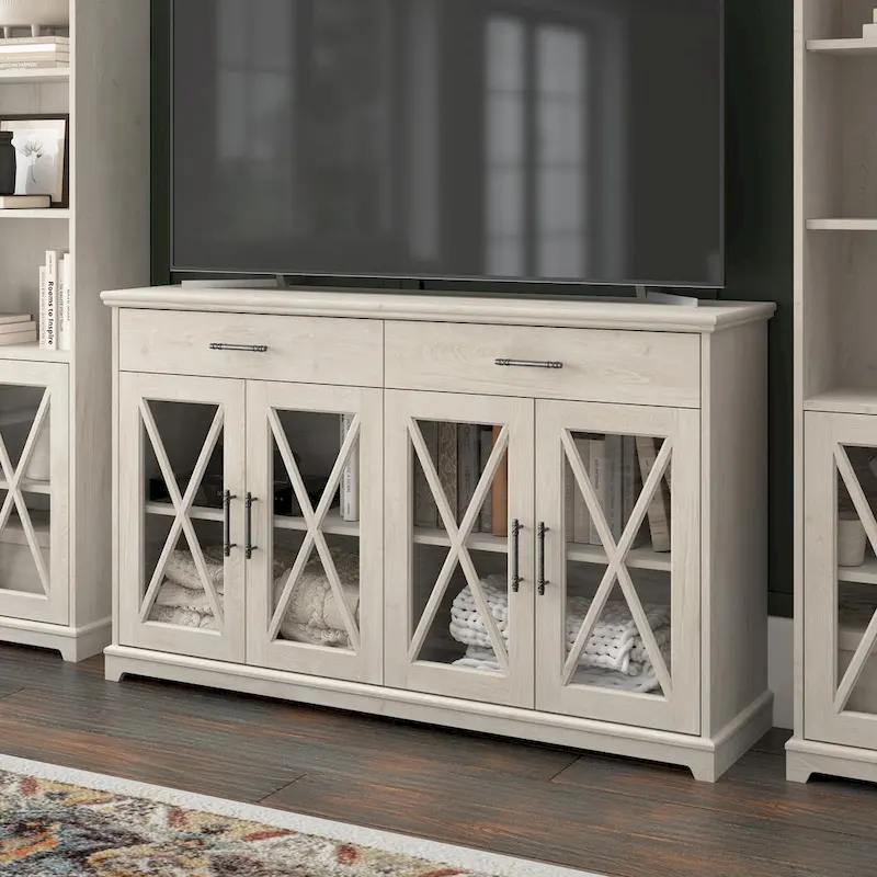 60W Farmhouse TV Stand for TVs up to 75 Inches