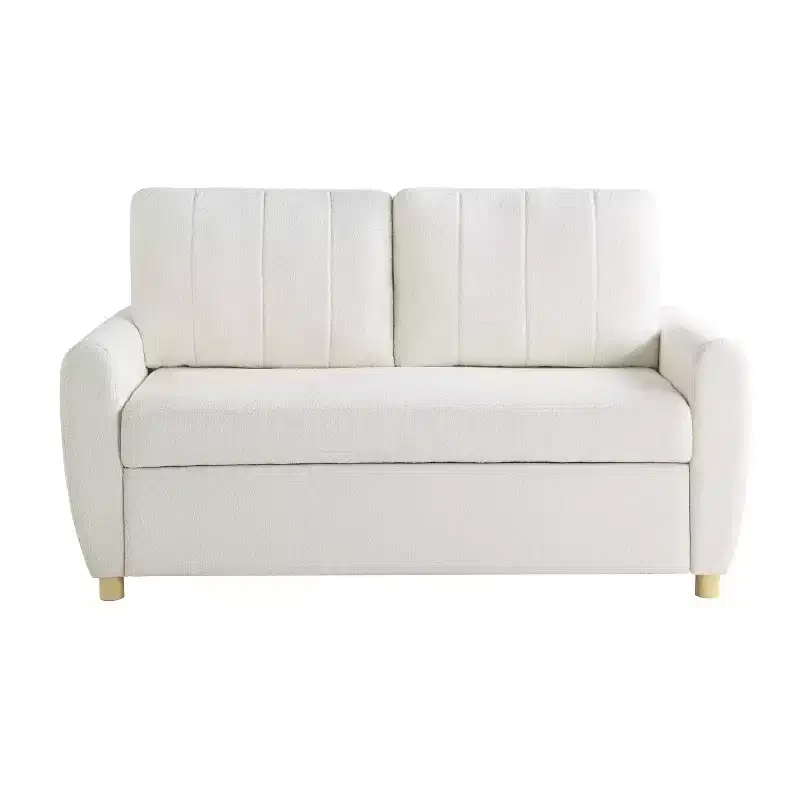 Convertible Loveseat Woven Ivory