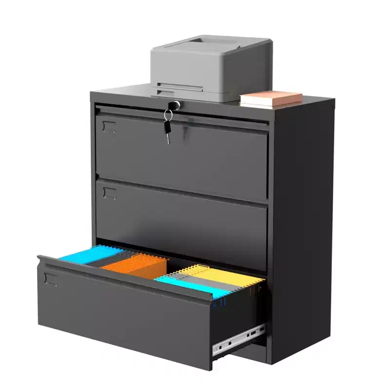 3-Drawer Lateral Metal Filing Cabinet – 40