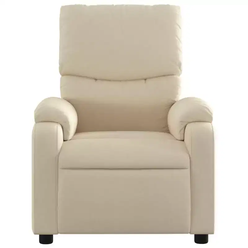 vidaXL Massage Recliner Chair Polyester, Metal, Plywood Single