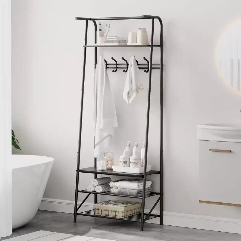 Coat Rack Shoe Bench with 5 /6 /10 Hooks